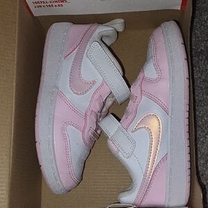 Nike Kids Pink and White Sneakers